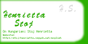 henrietta stoj business card